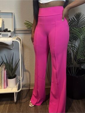 Women’s Hot Pink Valentine High Waist Dress Pants